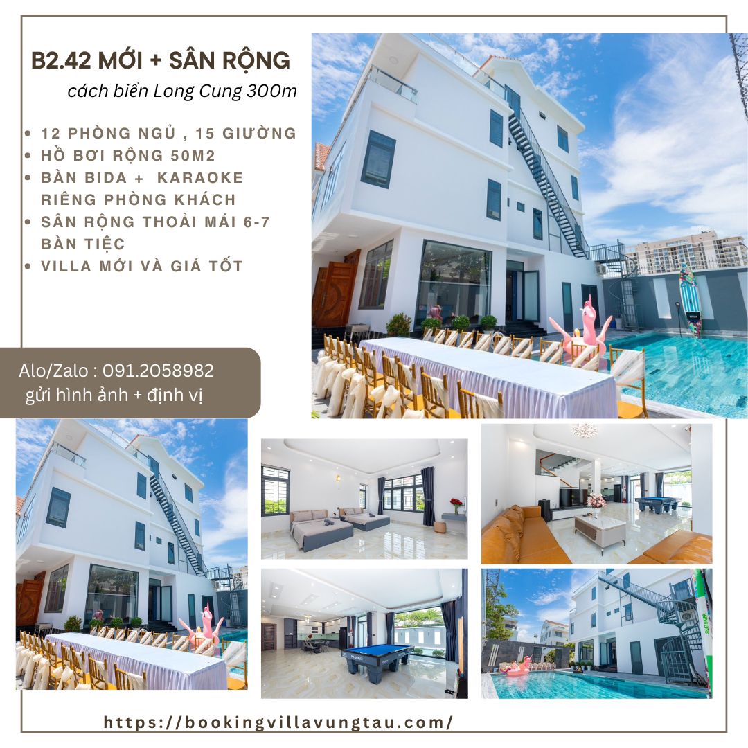 Villa 12 phòng ngủ vũng tàu