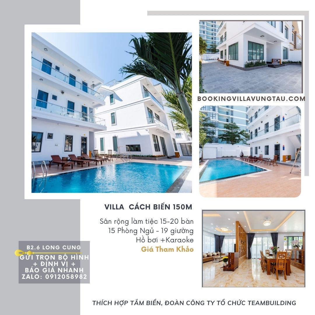 villa vũng tàu hồ bơi lớn 