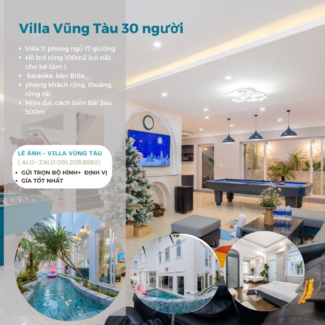 Villa vung tau cho 30 nguoi - La Ma 11 phong